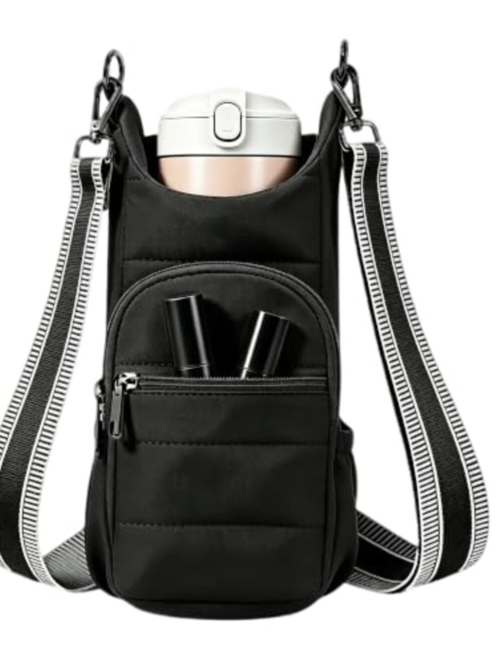 Insulated Crossbody Water Bottle Holder Purse with Phone Pocket